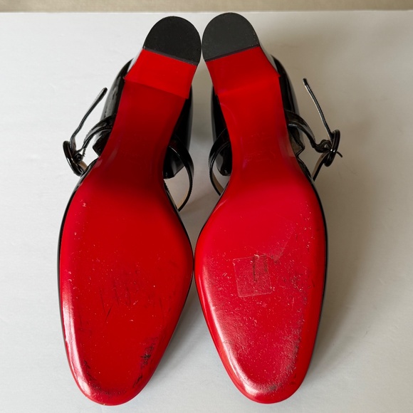 Christian Louboutin Black Patent Leather Mary Jane Size 11.5 (41.5) - Picture 3 of 9